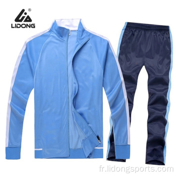 Zipper Up Training Sports Wear Tracksuits pour hommes